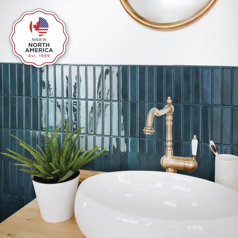 Smart Tiles بلاط ذكي قابل للتقشير واللصق باكسبلاش - 5 ورقات مقاس 11.43 بوصة × 9 بوصة - لاصق ثلاثي الأبعاد قابل للتقشير واللصق باكسبلاش لبلاط حائط الحمام والمطبخ - Image 5